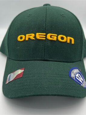 Top of the World Oregon Green Hat with Yellow Embroidery